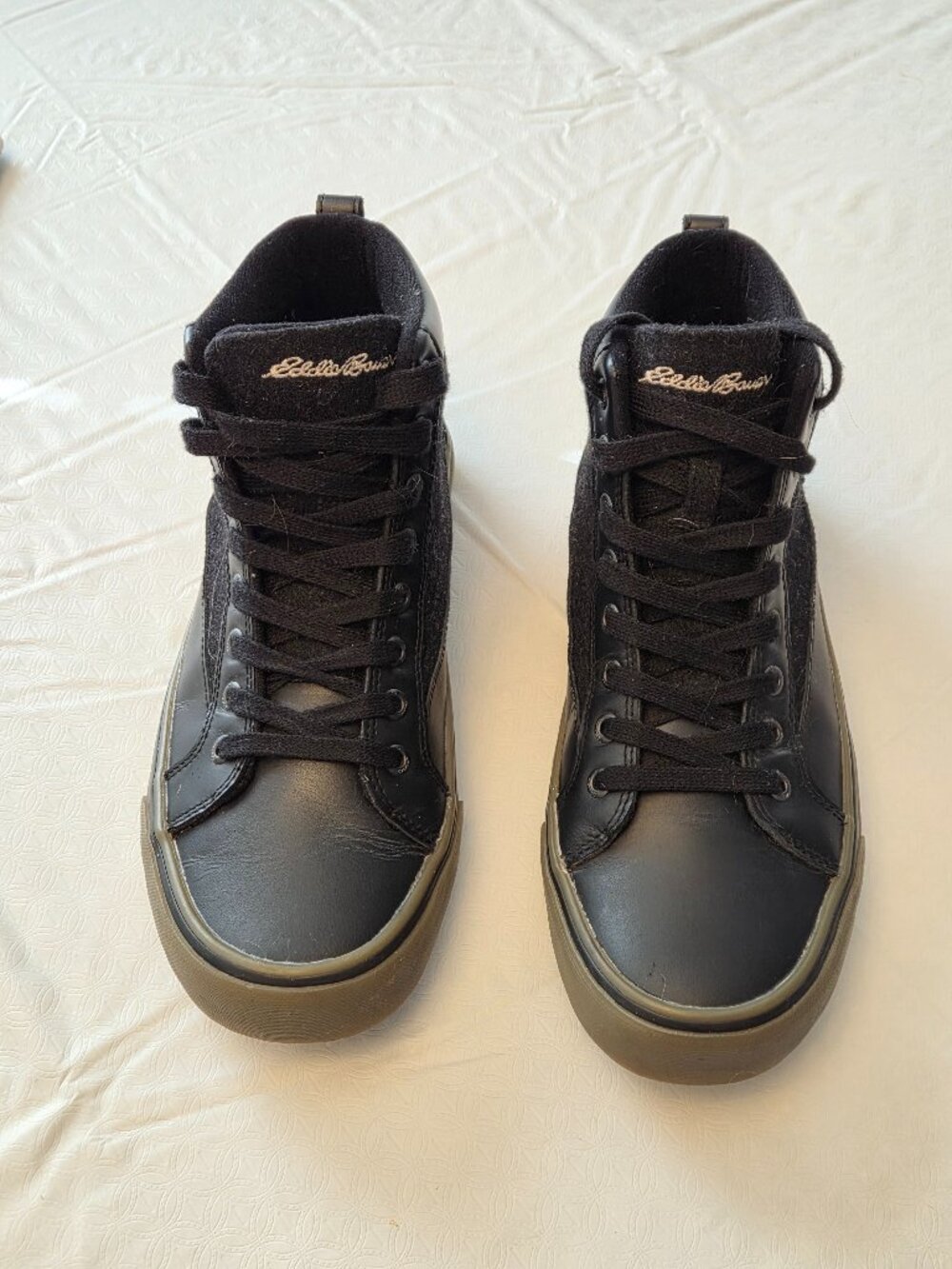 Eddie Bauer Black Leather High Tops